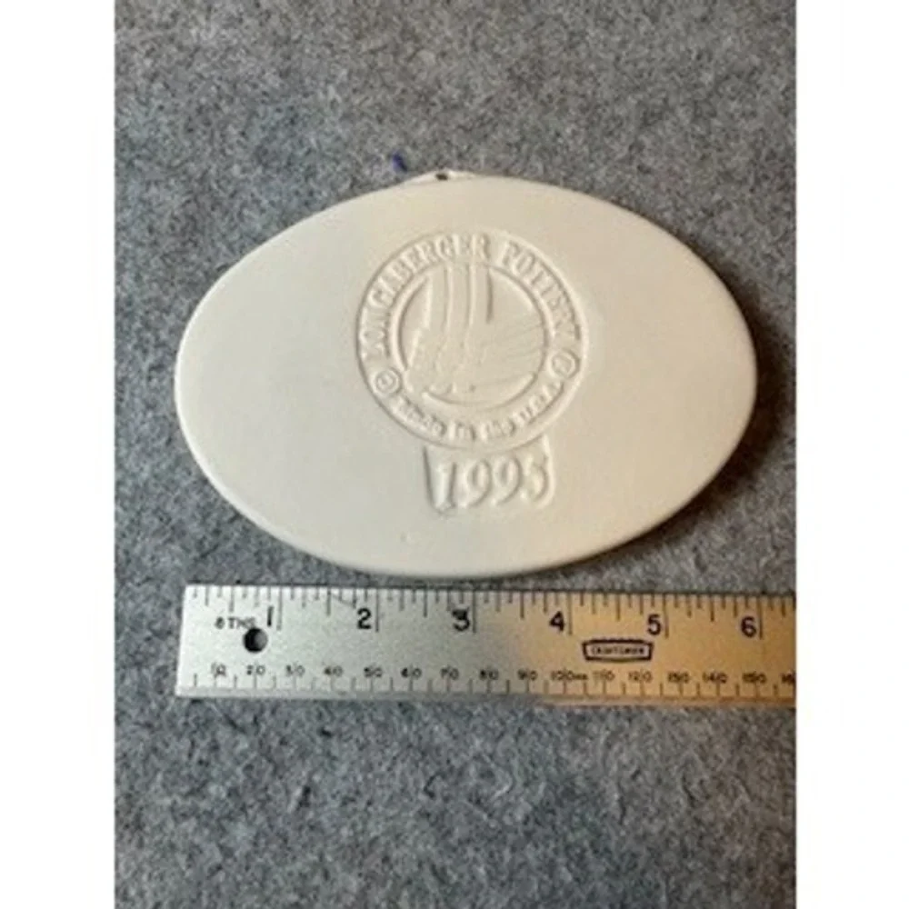 Longaberger 1995 Easter Cookie Mold Grandpa Bunny & Herbie Pottery Boxed